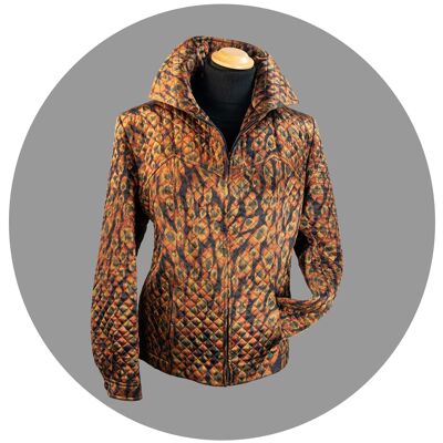 Sommer Steppjacke Pfau Braun L