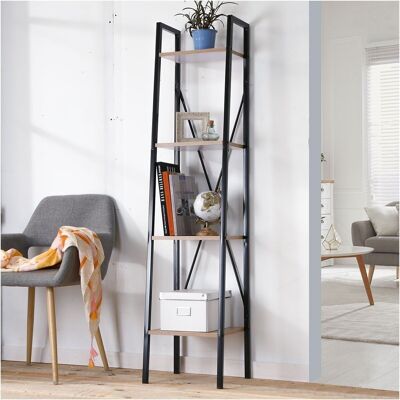 Étagère colonne 4 niveaux H148 cm