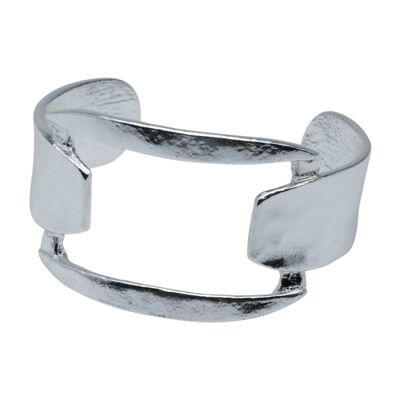 CAMILLE - B60093.20 Bracelet argenté au 925 Sterling avec anneau carré