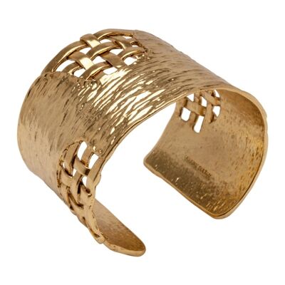 B56069.30 - Bracelet doré à l'or fin 24 carats avec un design tréssé
