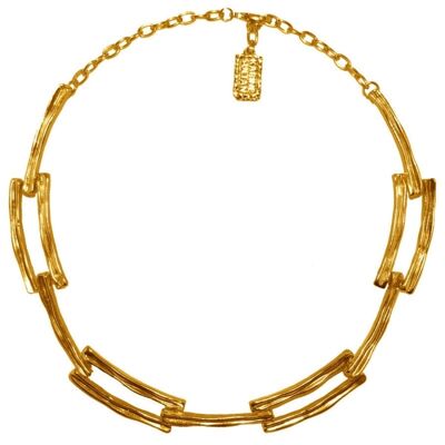 N19008.10 - Collier doré à l'or fin 24 carats avec un design de chaine