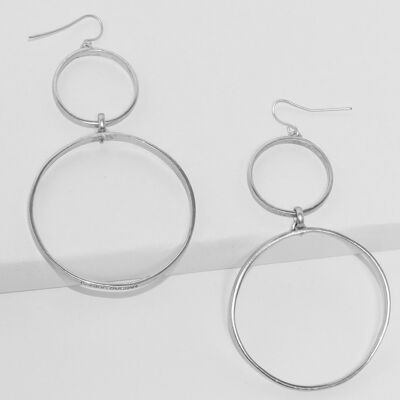 E71536.20 Boucles d'oreilles argentées pendantes