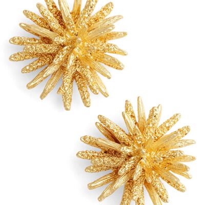 E64171.10 - Boucles d'oreilles doré en forme de corail