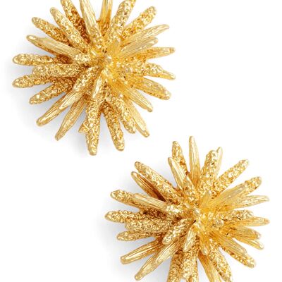 E64171.10 - Boucles d'oreilles doré en forme de corail
