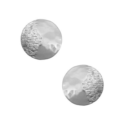 E64031.40 - Boucles d'oreilles argenté aux 925 Sterling avec un cercle