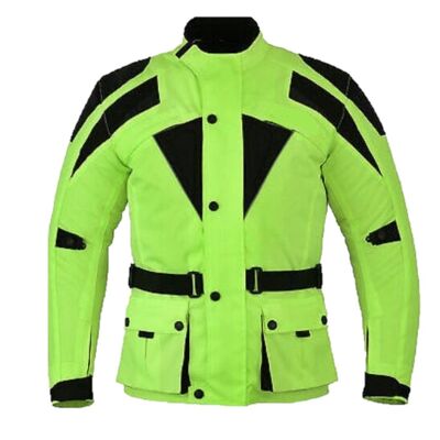 Urban 5884 Reno Gents Cordura Motorcycle Textile Jacket with Protection Removeable Bodywarmer Yellow