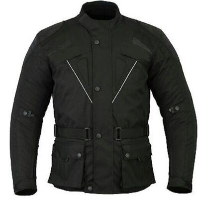 Urban 5884 Reno Gents Cordura Motorcycle Textile Jacket with Protection Removeable Bodywarmer Black