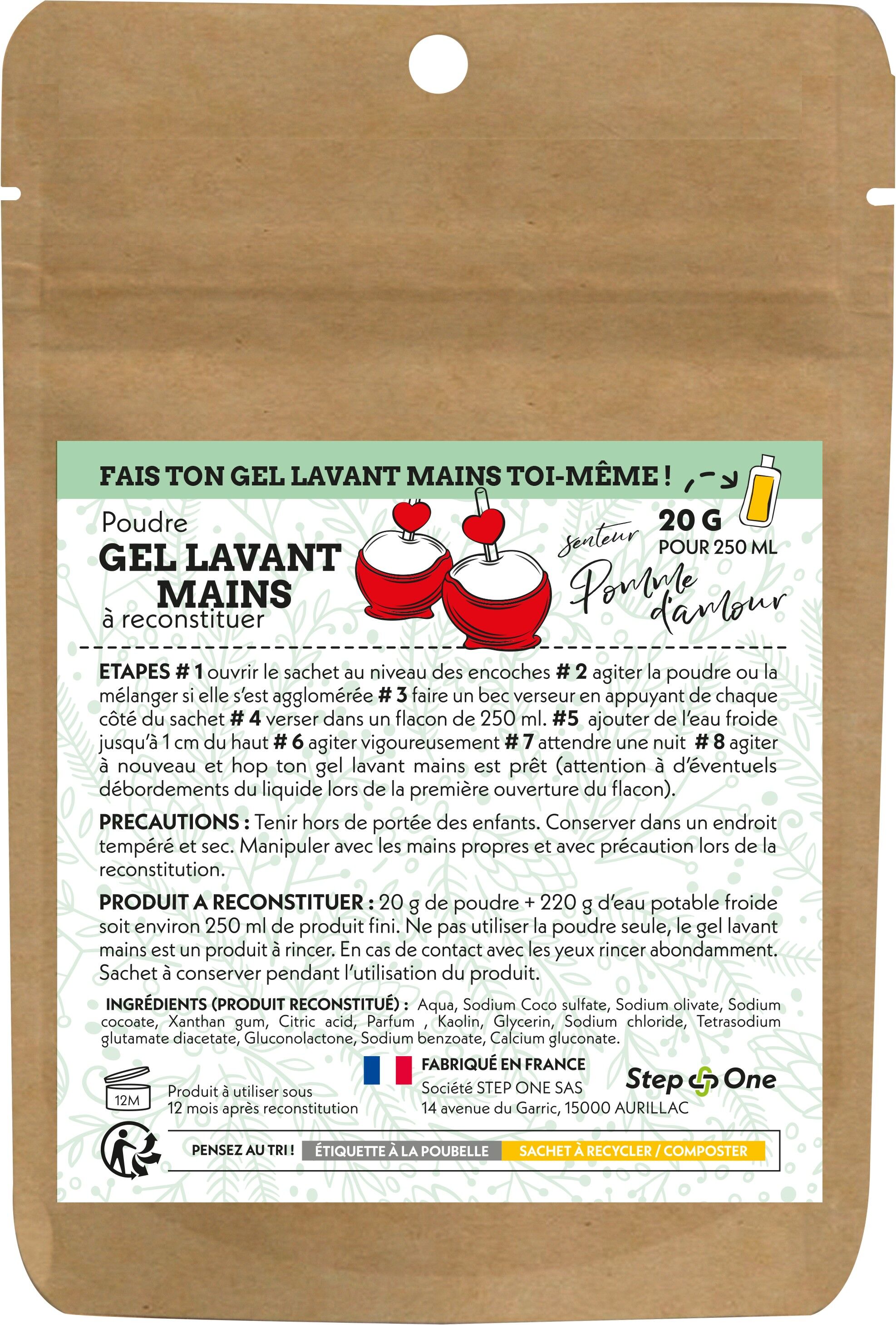 Dose 20 g Hand wash gel with Apple d'Amour scent - original Valentine's Day gift idea