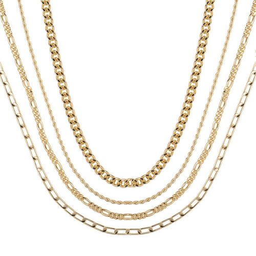 Gold Dripping Necklace Set