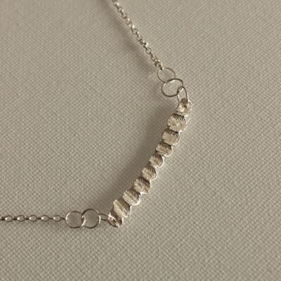 Silver Shell Imprint necklace - 9ct Gold
