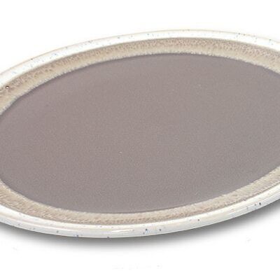 Plato lacado 27cm marron