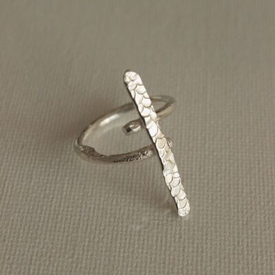 Adjustable silver ring - 9ct Gold Medium