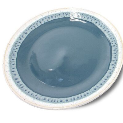 LACQUERED PLATE 27CM BLUE