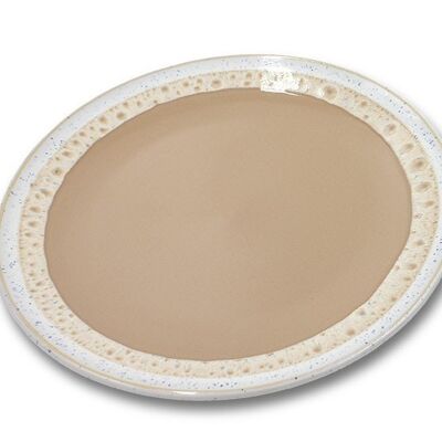 LACQUERED PLATE 27CM BEIGE
