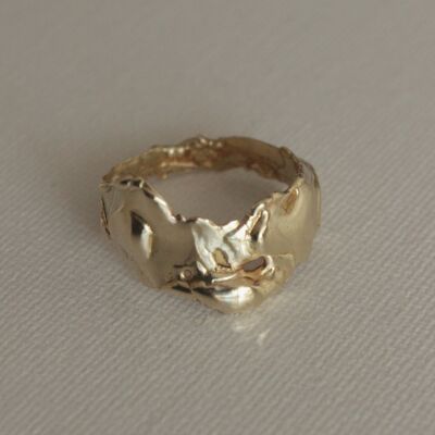 Molten ring 2 - Brass