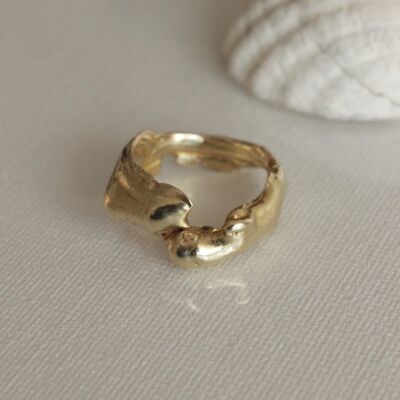 Molten ring 1 - Brass