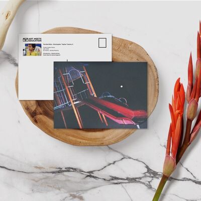 The Red Slide - Christopher Castro, 5 years - Postcard A6
