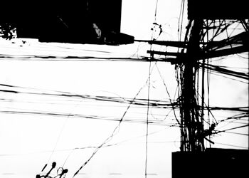 Cable Spaghetti - Rhojan Jay P. Cortez, 9 ans - Affiche A3 dans un cadre (noir) 2