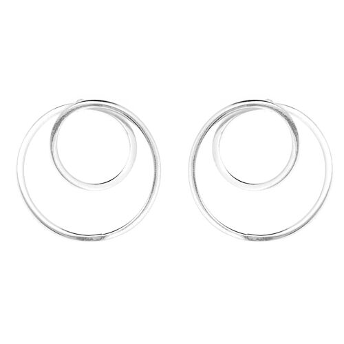 Simply Silver Decreasing Circle Studs and Presentation Box