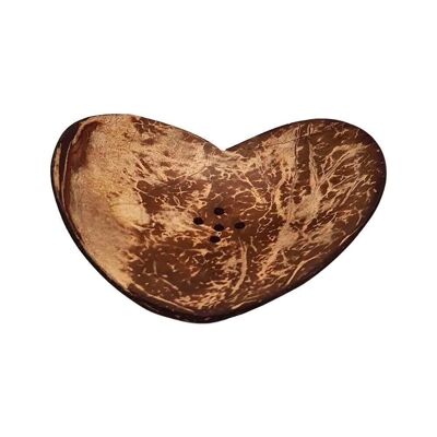 Vie Naturals Portasapone a forma di cuore di cocco, 11 cm