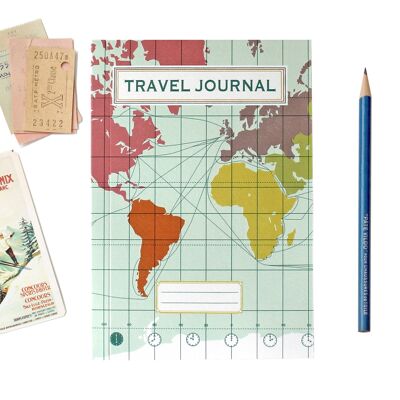 Travel Journal World Map Light