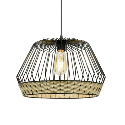 Jinten Rattan and Metal Pendant