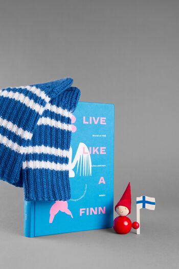 Chaussettes Finlandaises Tricotées à la Main - Bleu 3