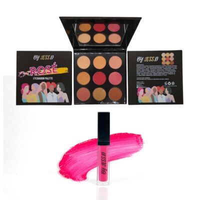 My Rosé eyeshadow palette and Garnish lipstick Set