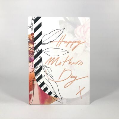 Gelegentliche Streifen Happy Mothers Day Grußkarte