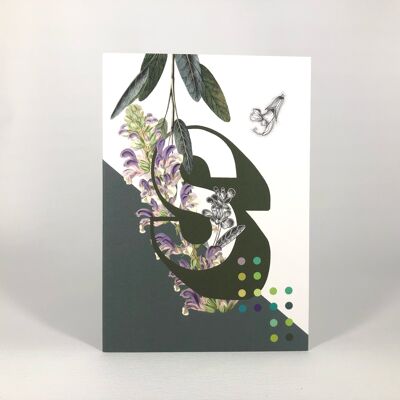 Botanical Alphabet S Greeting Card