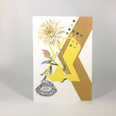Tarjeta de felicitación Alfabeto botánico X