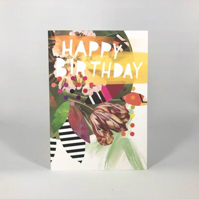 Motley Blooms - Carte de voeux joyeux anniversaire
