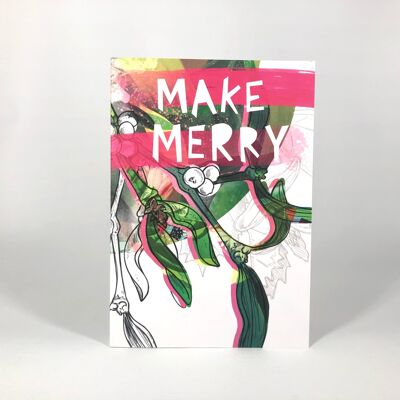 Tarjeta de felicitación Motley Blooms - Make Merry