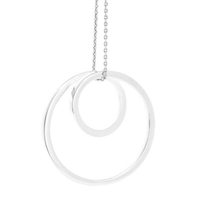 Simply Silver Decreasing Circles Anhänger mit 18" Trace Chain und Präsentationsbox