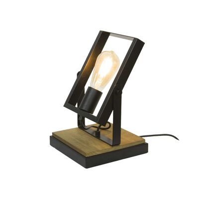 Lámpara de mesa en madera y metal Nooli