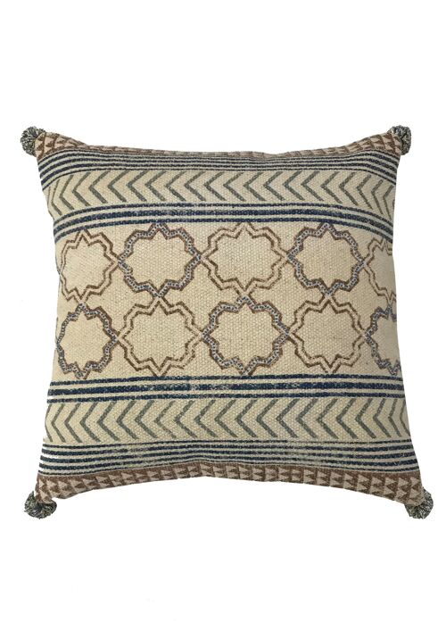 Funda-cushion cover batik 45x45cm beige/brown