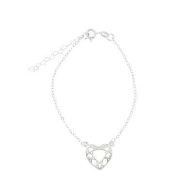 Bracelet Diamants Géométriques Taille Coeur avec Boîte de Présentation