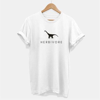 T-shirt végétalien éthique dinosaure herbivore (unisexe) 1