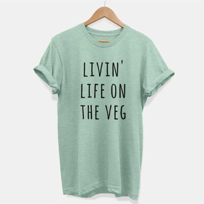 Livin Life On The Veg - Camiseta vegana unisex