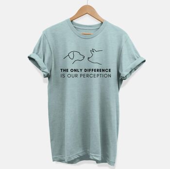 La seule différence est la perception - T-shirt végétalien unisexe 2