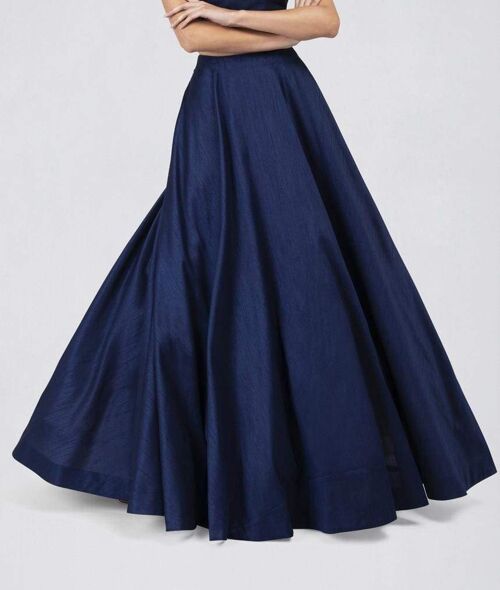 Anya Navy Flared skirt