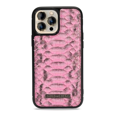 iPhone 13 Pro Max MagSafe Leather Case Python Pink