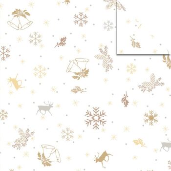 Dépliants Aurelio Star "Classic Christmas", crème et marron, 14,8 x 14,8 cm 4