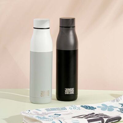 Bouteilles d'eau en métal réutilisables en acier inoxydable - 650 ml (blanc)