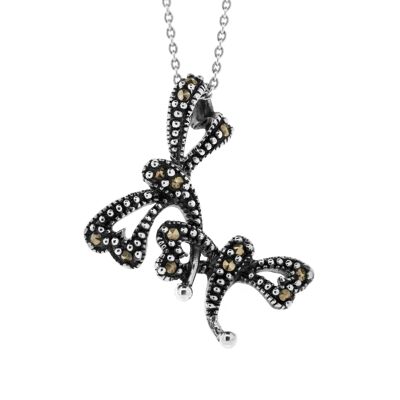 Nova Marcasite Dragonfly Pendant with 18" Trace Chain and Presentation Box