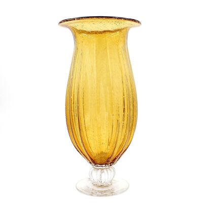 AMBER GLASS VASE 42CM