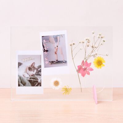 Diy dried flowers photo frame hf