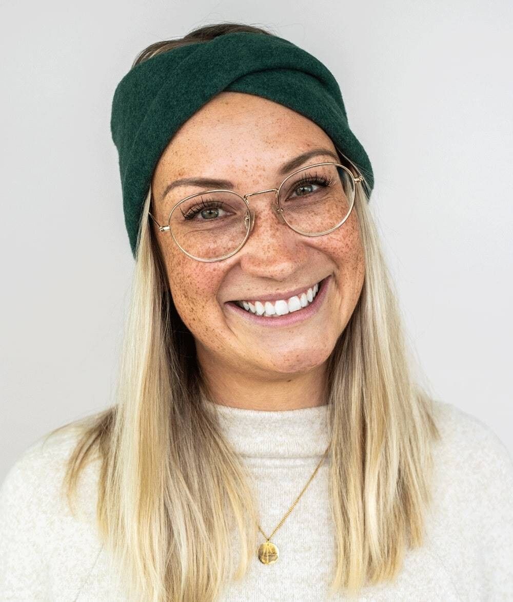 SERRE-TÊTE TWIST EN COTON VERT FORÊT BIOLOGIQUE