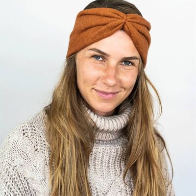 HEADBAND BOW MADE OF ORGANIC RUST COTTON