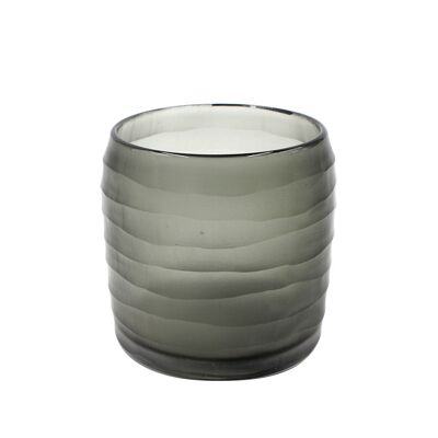 GRAY THICK GLASS CUP 9CM